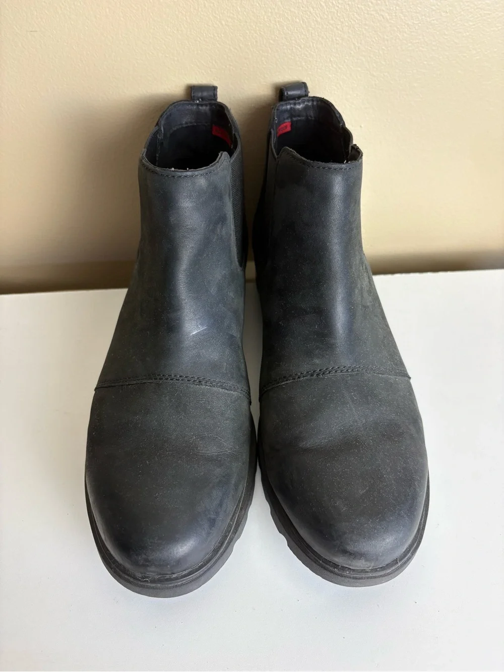 Sorel Emelie III Chelsea Black Waterproof Boots Size 9
